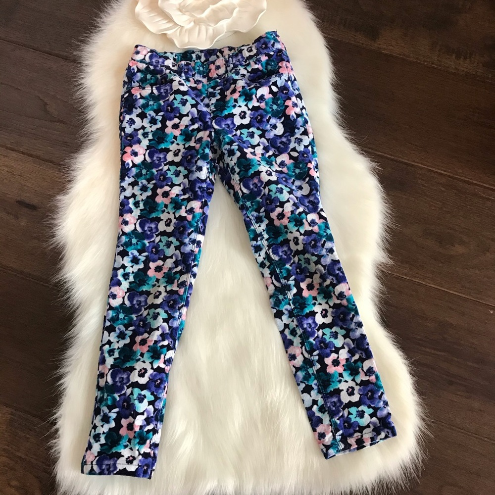 Gymboree colorful flowers pattern girls pants